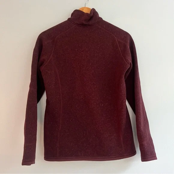Patagonia Fleece Medium Better Sweater Quarter Zip Pullover Maroon - Picture 4 of 8
